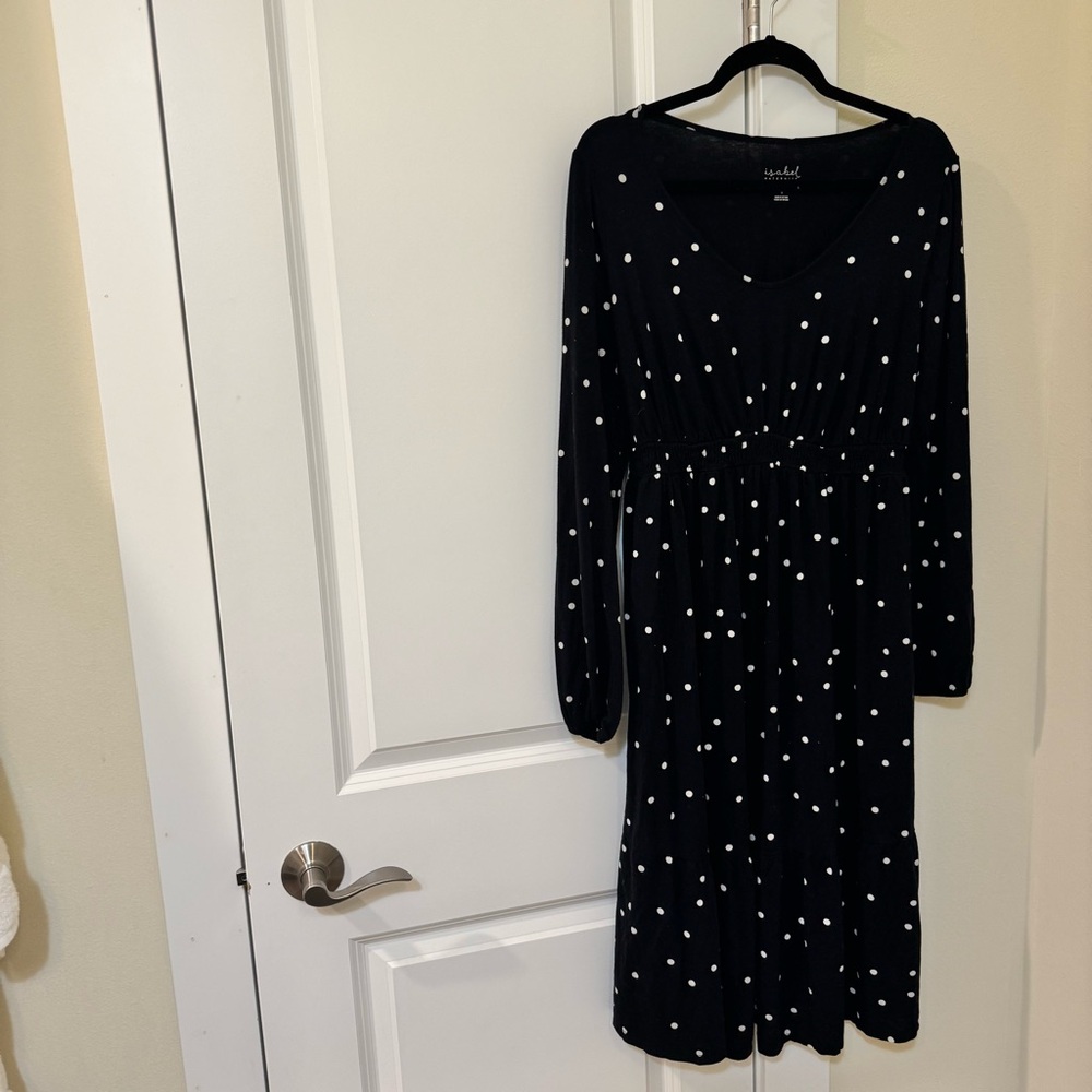 Isabel Maternity Polka Dot Swing Dress size Small